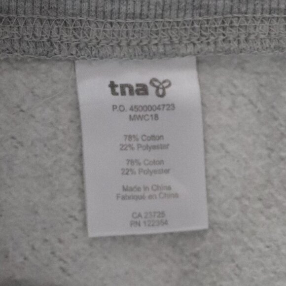Tna Womens Grey Sz M Full Zip Long Drawstring Comfy Hooded Fleece Sweater - Picture 13 of 14